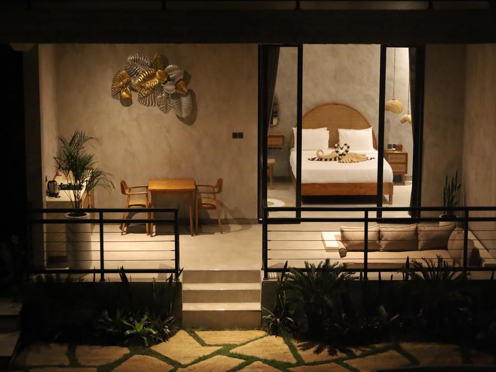 Deluxe room at night at Bella Vida Resort Uluwatu Bali