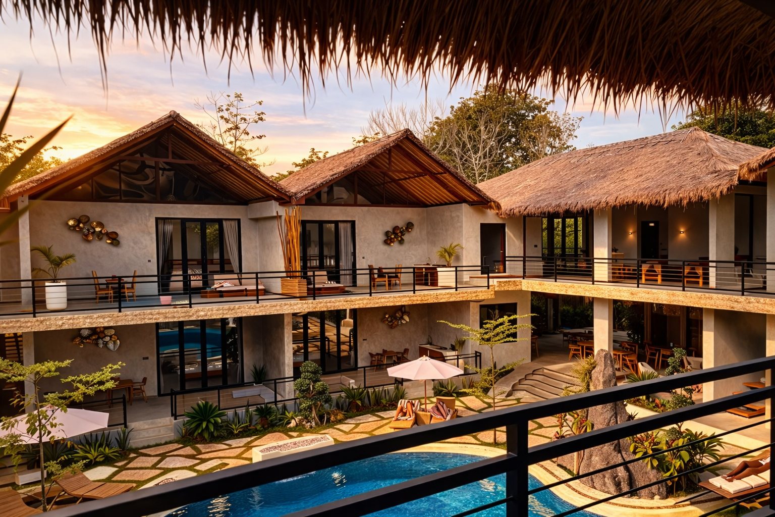 Bella Vida Resort Uluwatu at sunset