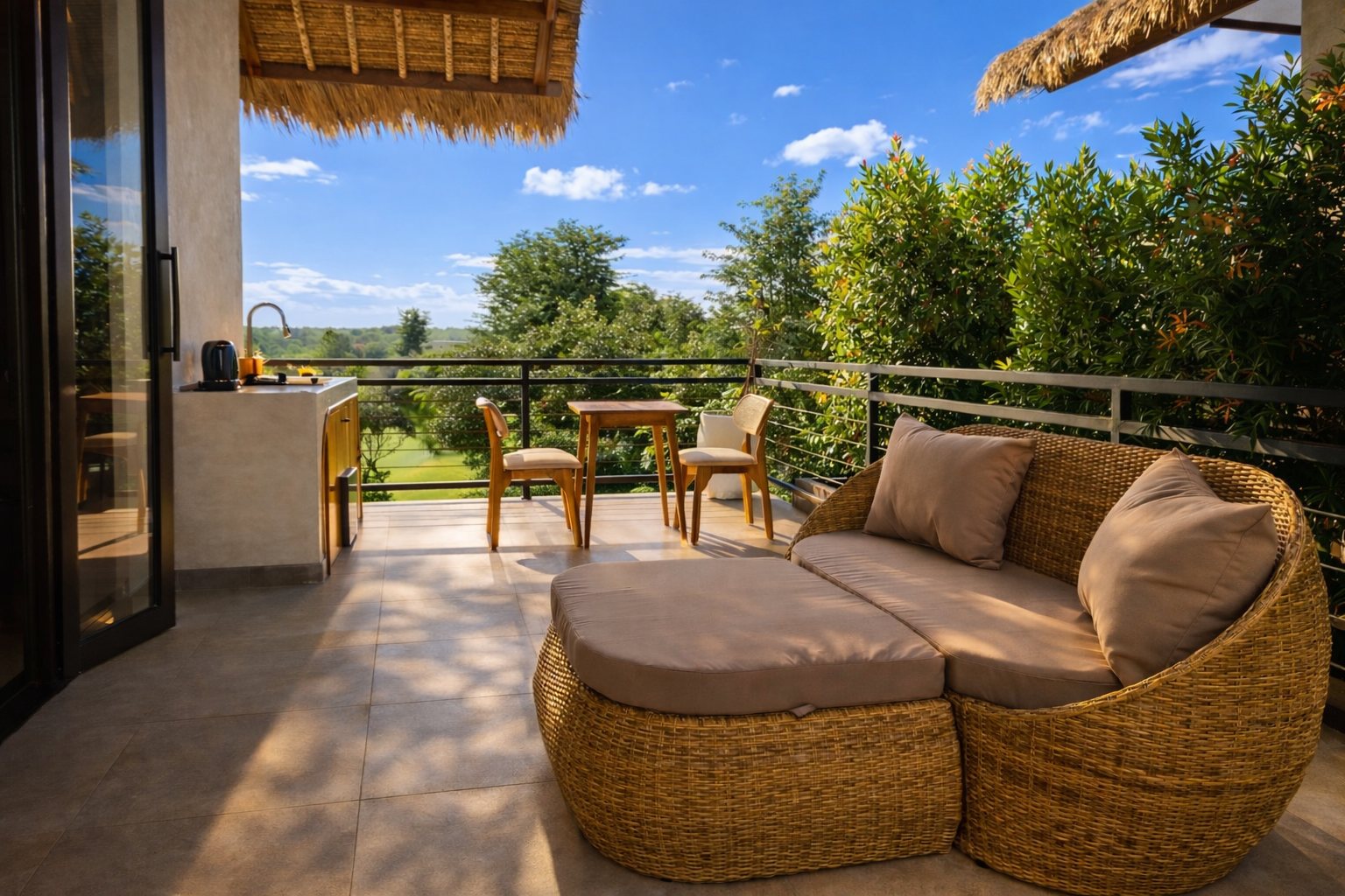 Superior room terrace with golf view at Bella Vida Resort Uluwatu